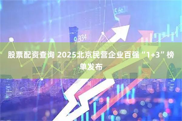 股票配资查询 2025北京民营企业百强“1+3”榜单发布